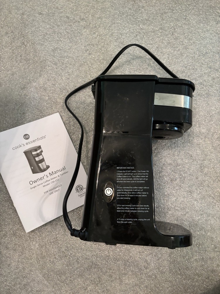 Cooks Essential Coffee Maker, Black, Easy To Use, Lightweight, Space Efficient
