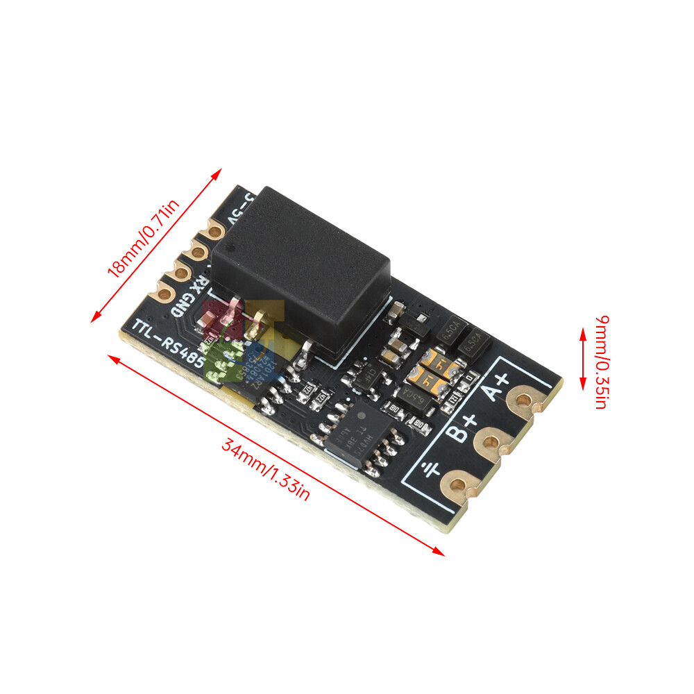 DC 3.3V/5V Isolated TTL to RS485 Level Module Auto Conversion High Speed 2Mbps