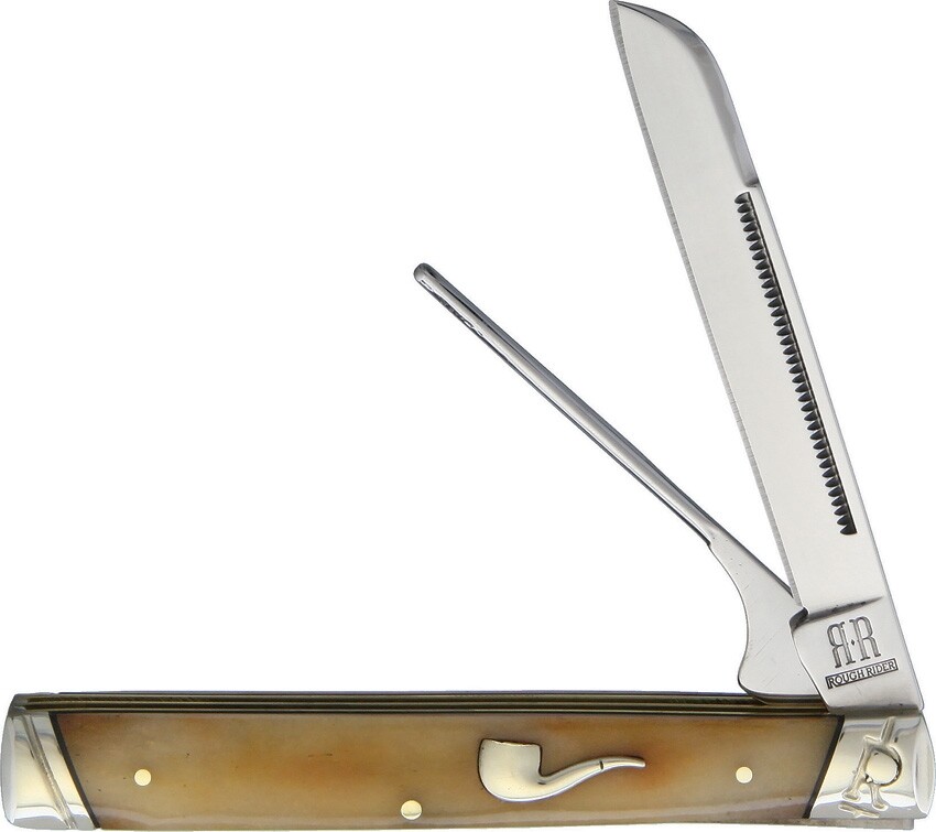 Doctor Pipe pocket knife Bone Handle Rough Ryder knives
