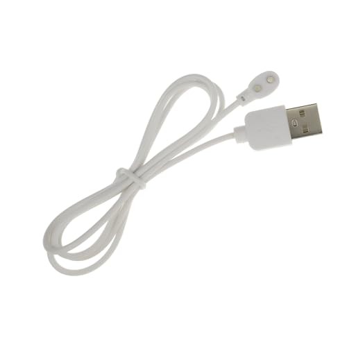 6mm Magnetic USB DC Charger Cable, 2.7ft Replacement Oval Base Charging White