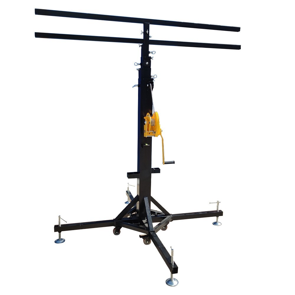 2Pcs Height Adjust 2Layers Stage Bracket with 16 Lights Position Stand 70"-275"