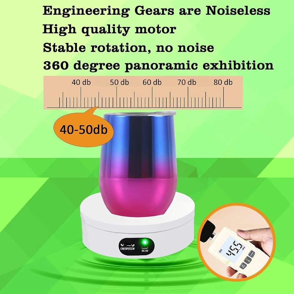 Professionally Designed Rotating Display Stand for Tumblers - Quiet & Versatile