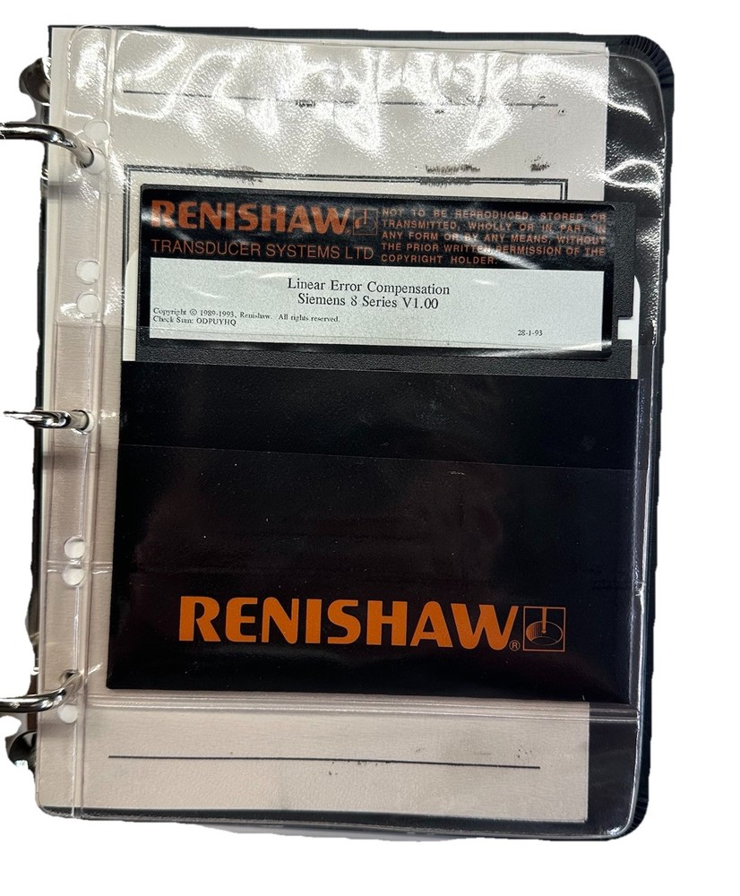Renishaw Linear Error Compensation Siemens 8 Series Controller Software / Guide