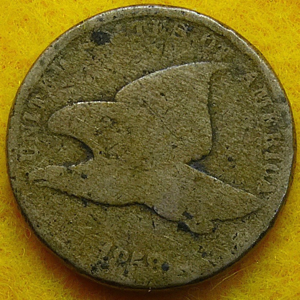 1858 Small Letters Flying Eagle Cent. Rare old type coin!