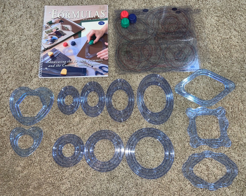 Creative Memories Lot Custom Cutting System Blades Patterns + Fast Formulas Book