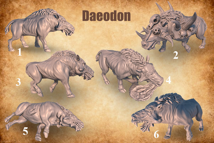 Daeodon StoneAxe Miniatures D&D Dungeons and Dragons