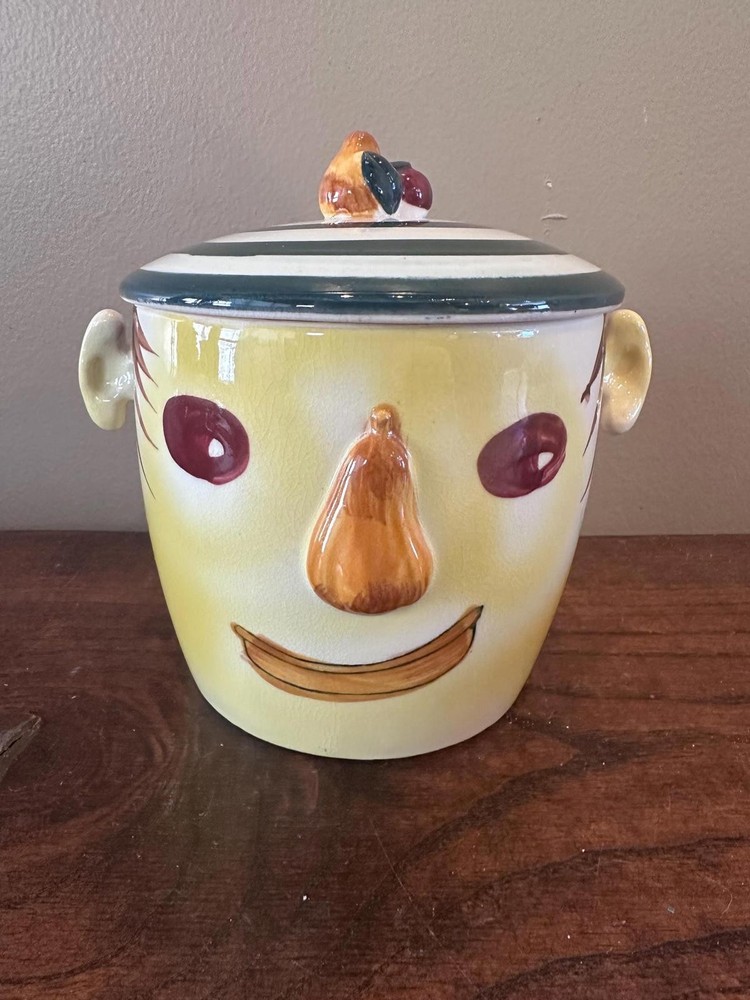 Vintage Anthropomorphic Face Jar