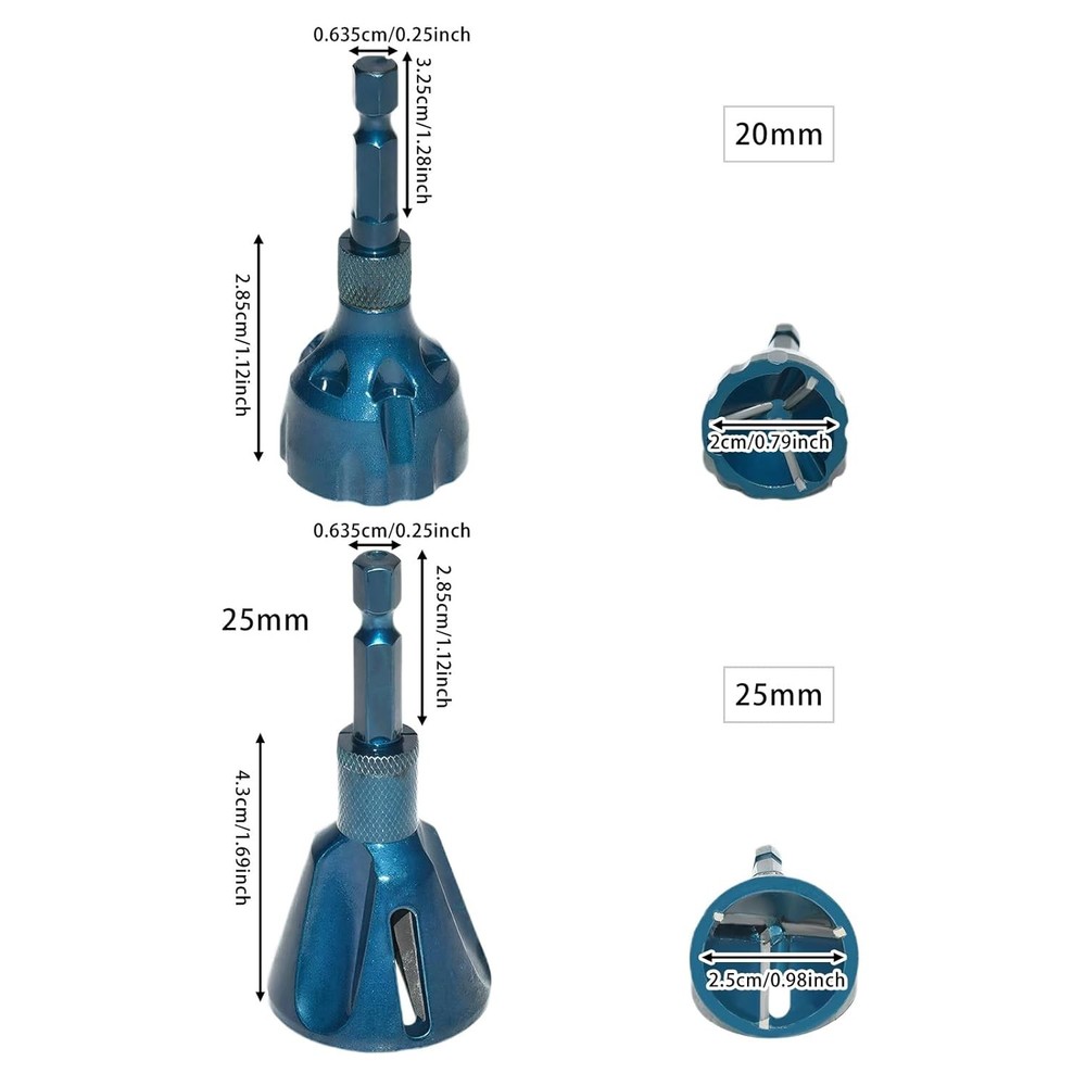 3-25/3-20mm Multi-Size Thread deburring Tool, high-Strength Tungsten Carbide, Co