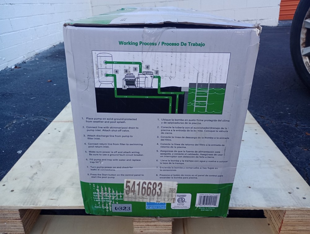 STAR 1.5 HP Programmable Variable Speed Pool Pump (Energy Star) STPP15VS
