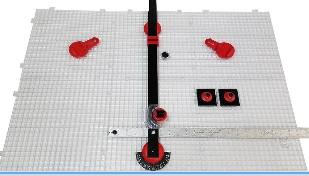 Everything Glass Cutting System Complete with 6-Pack Waffle Grids USA