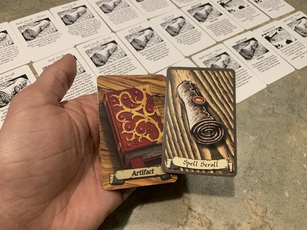 HeroQuest Cards. Artifact & Spell Scroll deck REPRINT. READ DESCRIPTION!