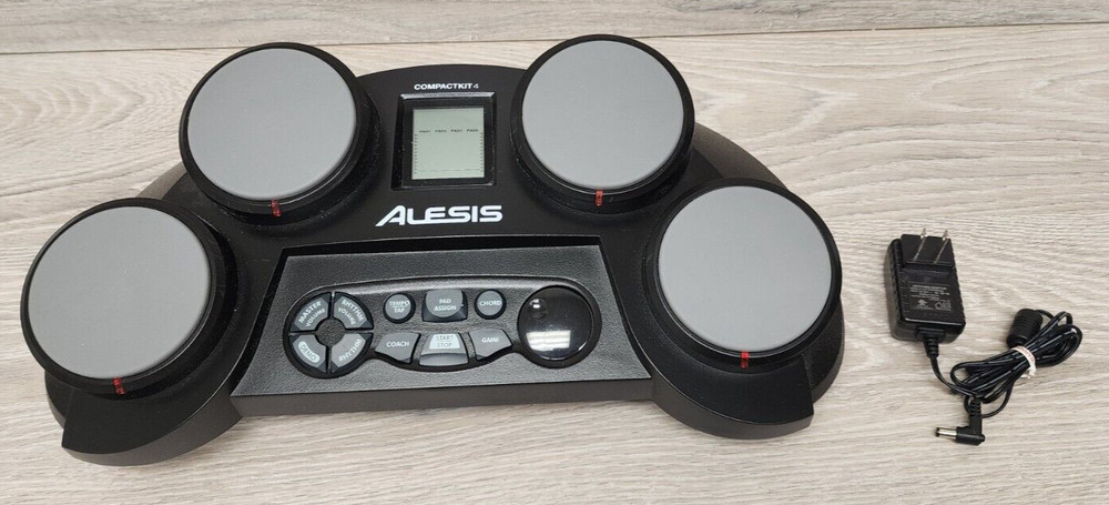 Alesis CompactKit 4 Tabletop Electric Electronic Drum Kit Pads Tested Working