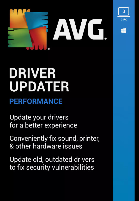 AVG Driver Updater 2026 3 Windows PC Devices 1 Year (5 Minute Delivery)