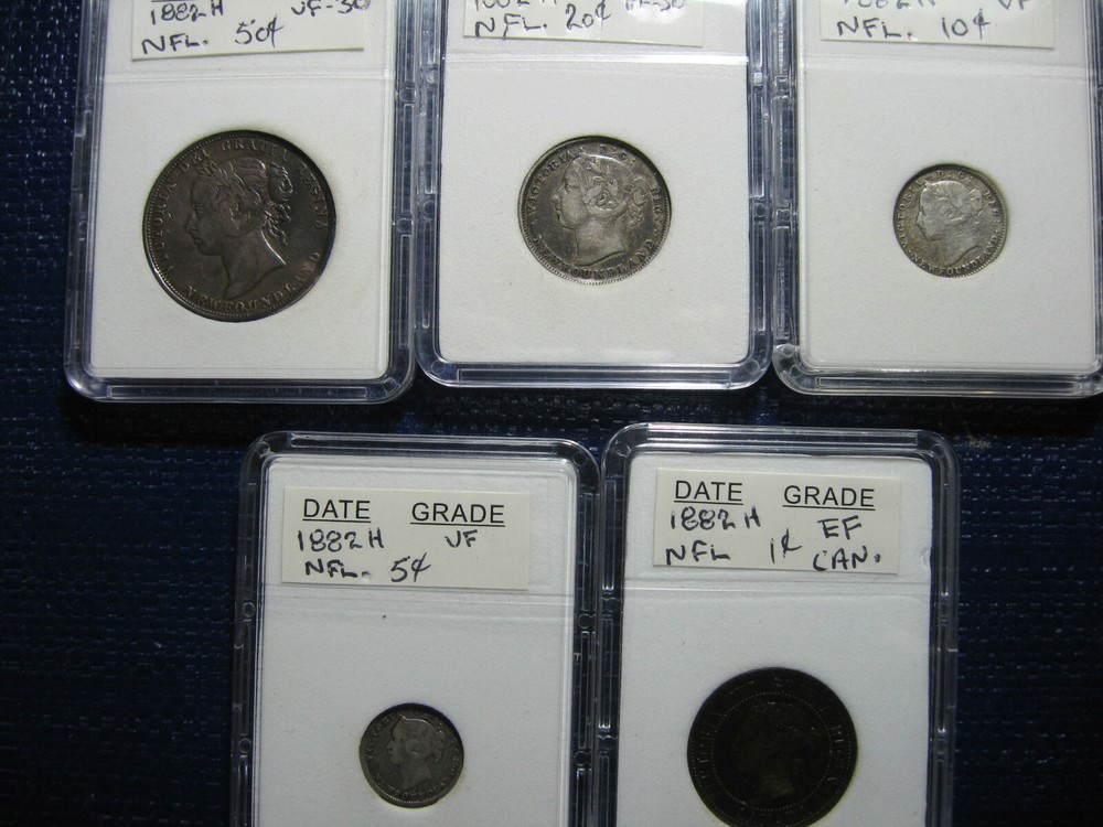 1882 H Newfoundland coin set