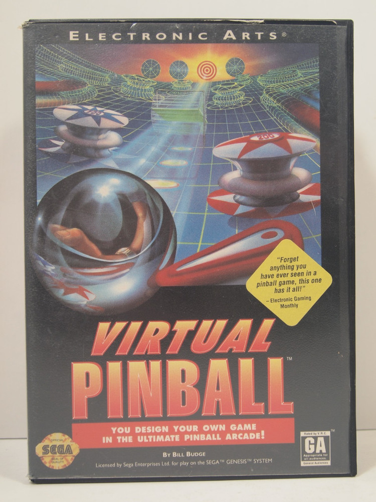 Virtual Pinball Case (SEGA Genesis) Authentic BOX ONLY