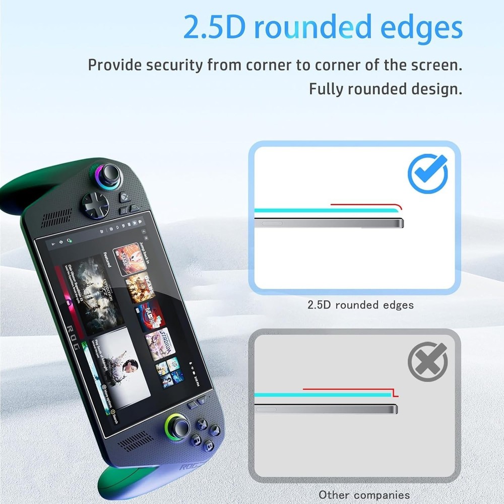 High-Definition Tempered Glass Screen Protector for ROG Xbox Ally X (2 Pack)