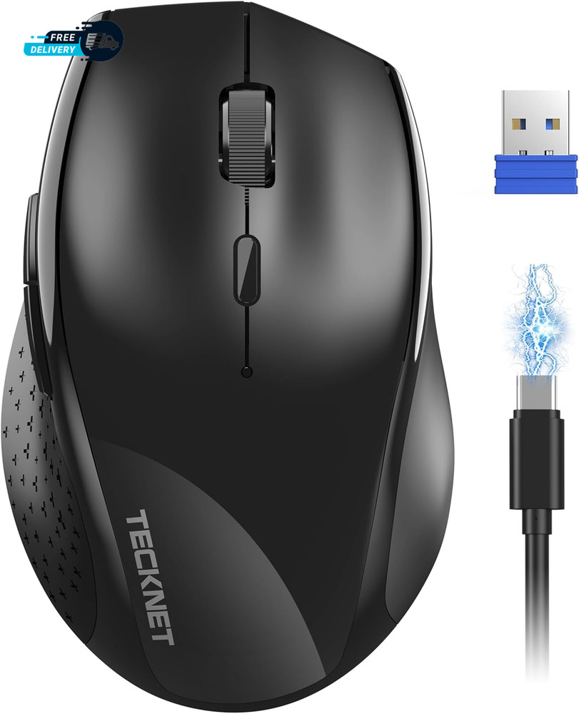 Wireless Mouse Rechargeable Mouse for Laptop Computer2.4G USB Computer Mice