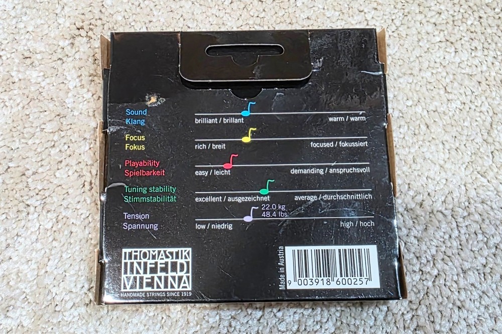 [NIB] Thomastik Dominant Violin Strings Set 4/4 - 135B Medium Ball-End E