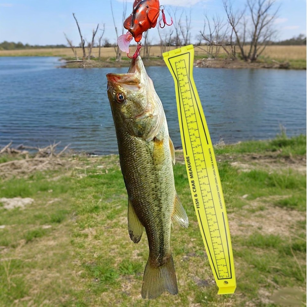 Fish Measuring Board, 32in Foldable Portable Double-Sided Fish Ruler, Precise...