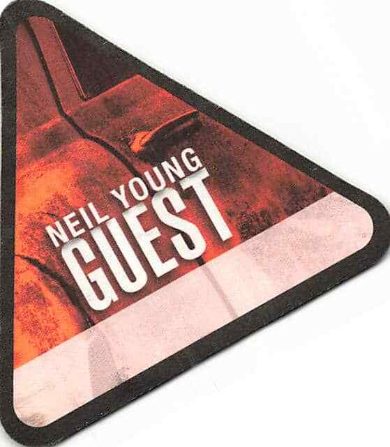 Neil Young Backstage Pass Orange Guest Cloth Variant