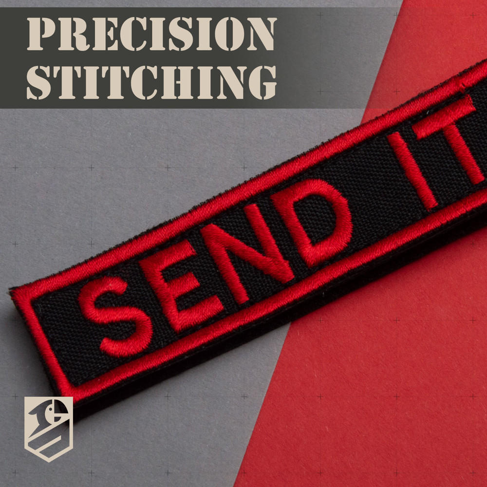 SEND IT Patch Set – 2 Pieces Durable Tactical Morale Patches for Backpacks