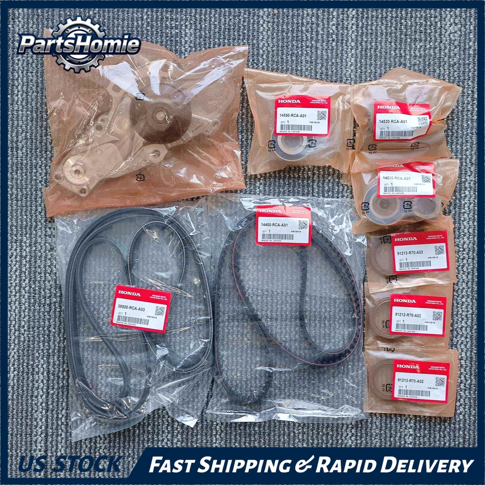 OEM 9Pcs Timing Belt Kit W/ Water Pump for 3.5LV6 Honda Acura Accord Odyssey MDX