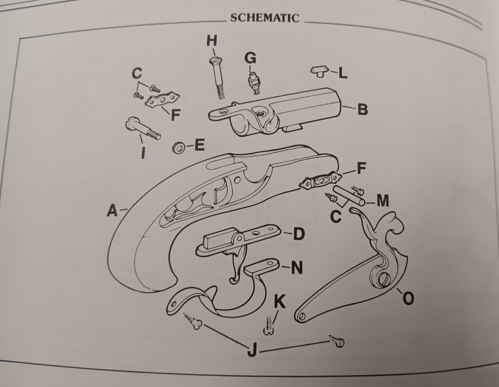 CVA Derringer part trigger guard screw