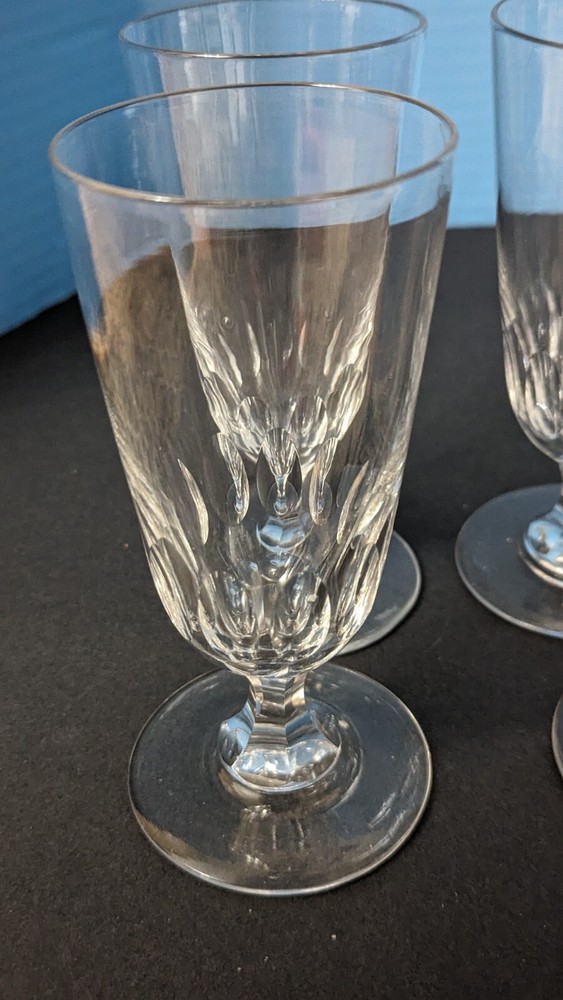 4 Vintage Crystal Goblets