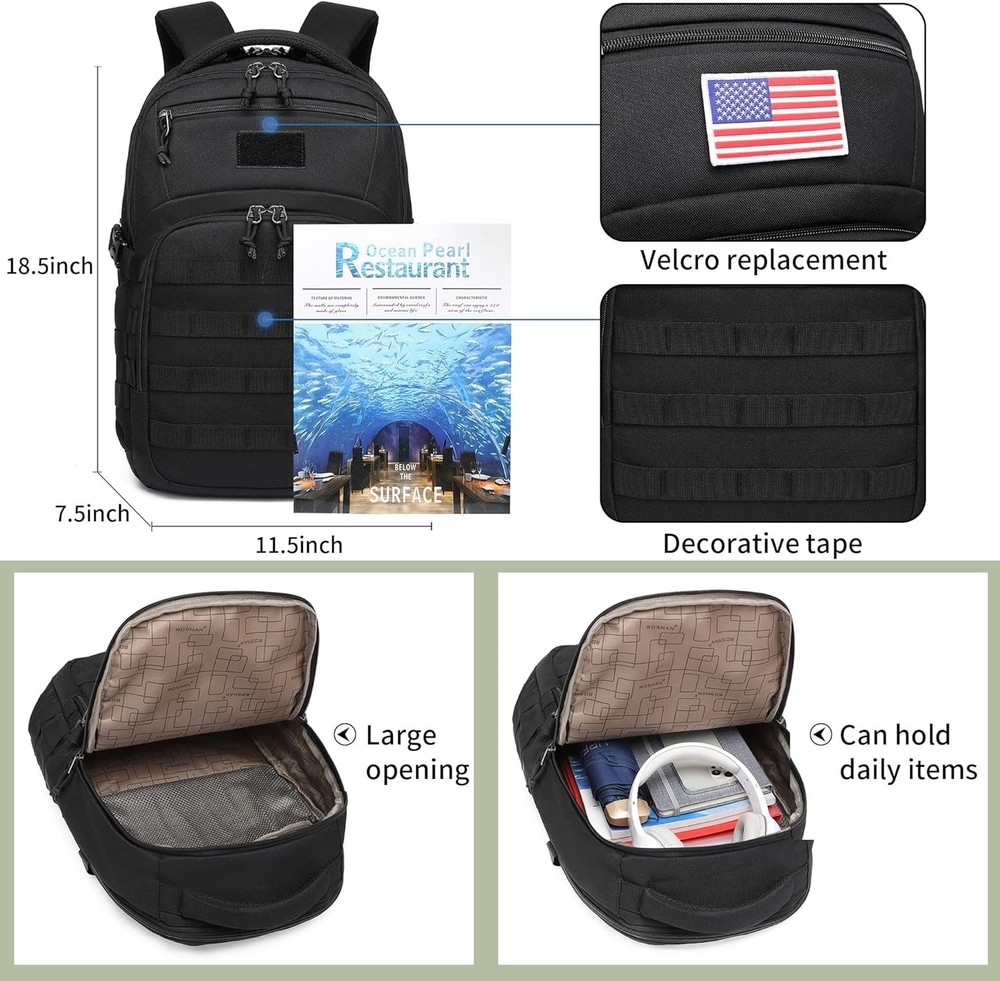 Military tactical backpack backpack men black small tactical assault bag