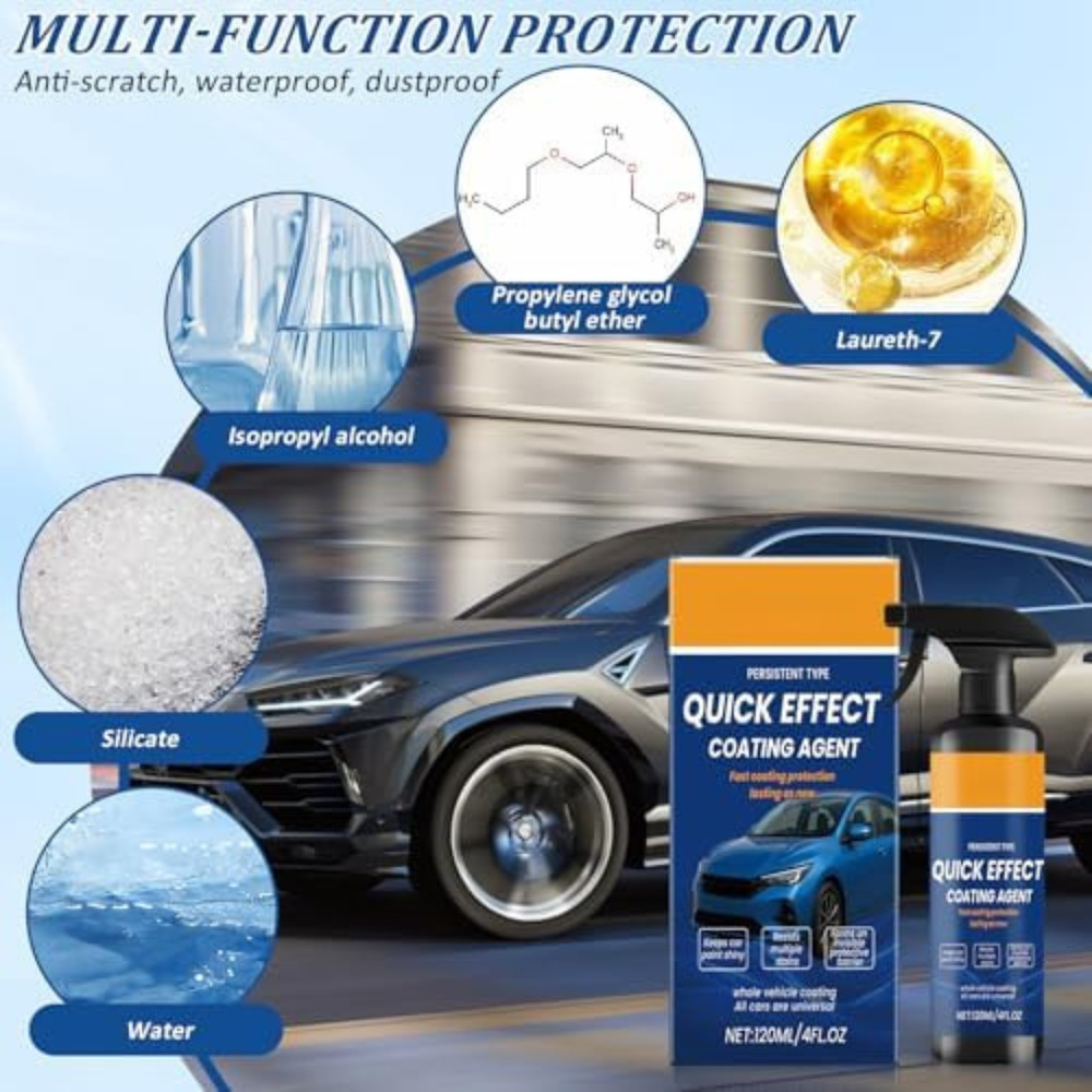 2PCS Advanced Car Quick-Acting Coating Agent Spray, Car & Bick cleaning Spray,