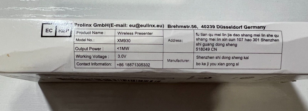 Wireless Presenter - Ultra Slim LASER POINTER