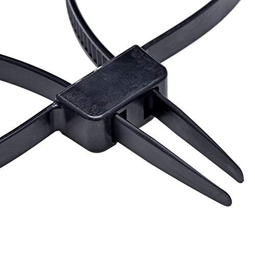 10 Pack Heavy Duty Zip Ties Double Locking Cuff Plastic Cable Ties