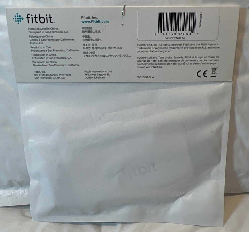 FITBIT CHARGE 3/4 BLACK ACCESSORY REPLACEMENT BAND SIZE MEDIUM/LARGE SEALED NEW