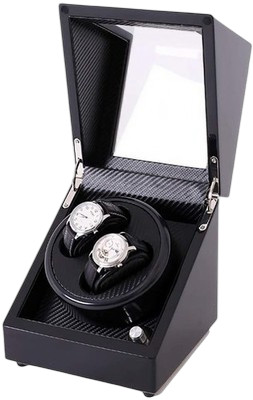 Watch Winders Automatic Mechanical Box Black Carbon Fiber Double Automatic
