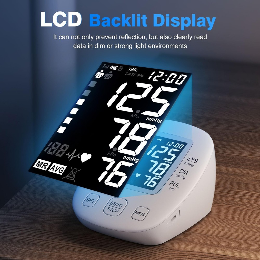 Blood Pressure Monitors for Home use Automatic Digital BP Machine Adjustable ...