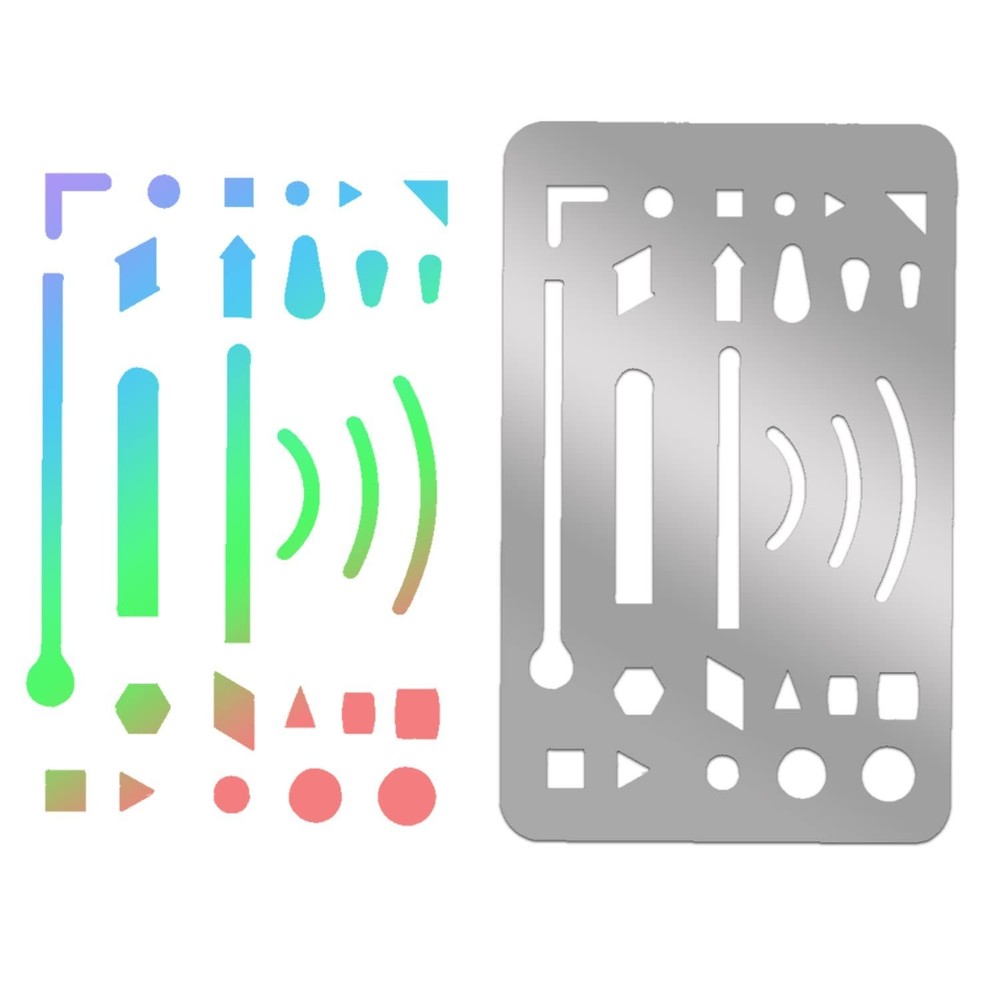 4 Pcs Erasing Shields Stainless Steel Drawing Template Shields Drafting Tools...