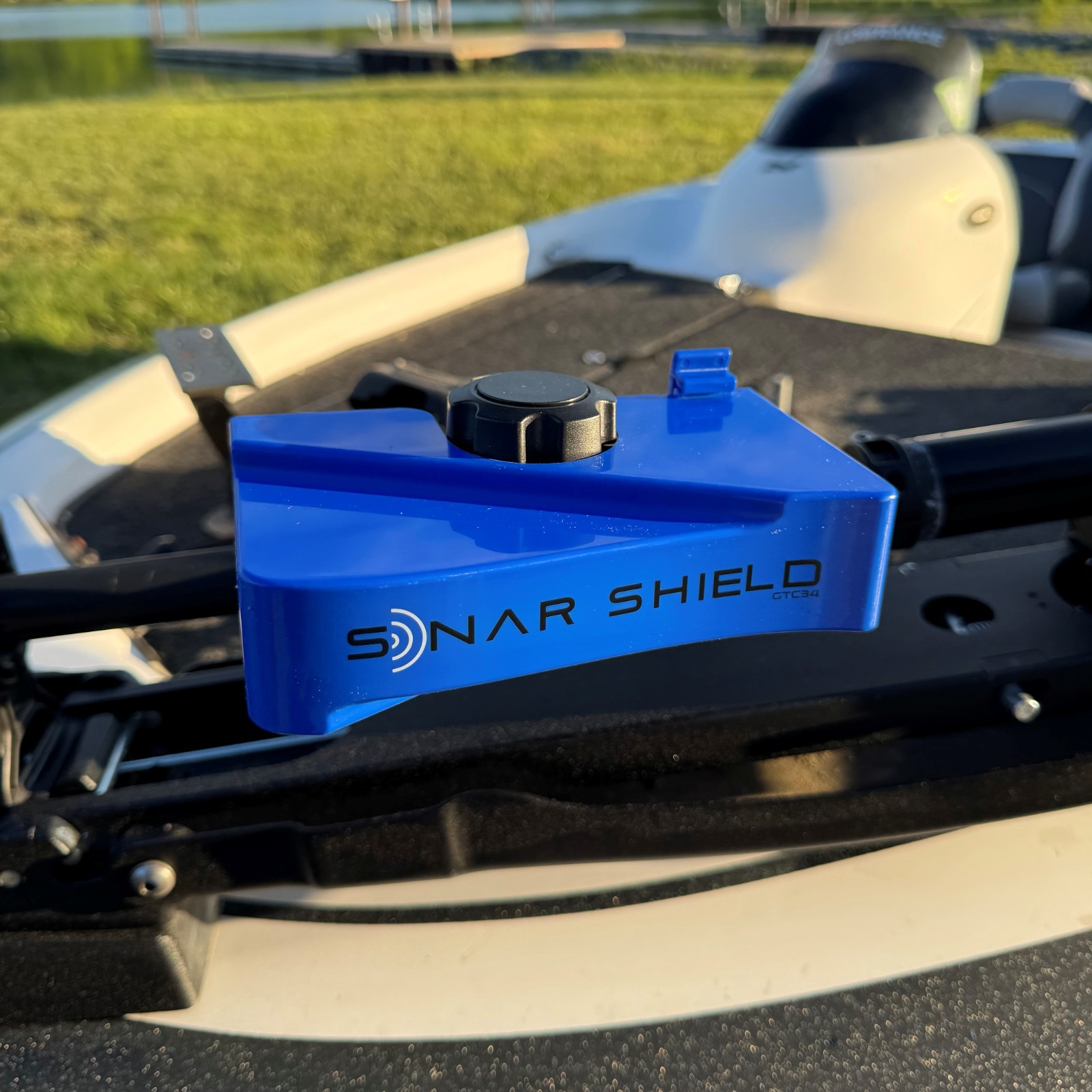 Garmin LiveScope Plus LVS34 Transducer Cover by Sonar Shield (Blue)