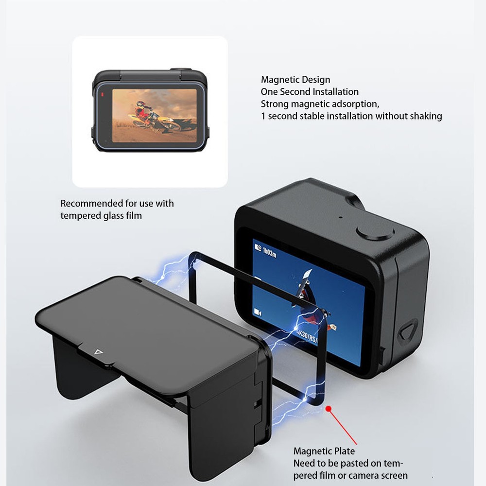 Ace Pro 2 Screen Hood Foldable Sun Shade For Action Camera