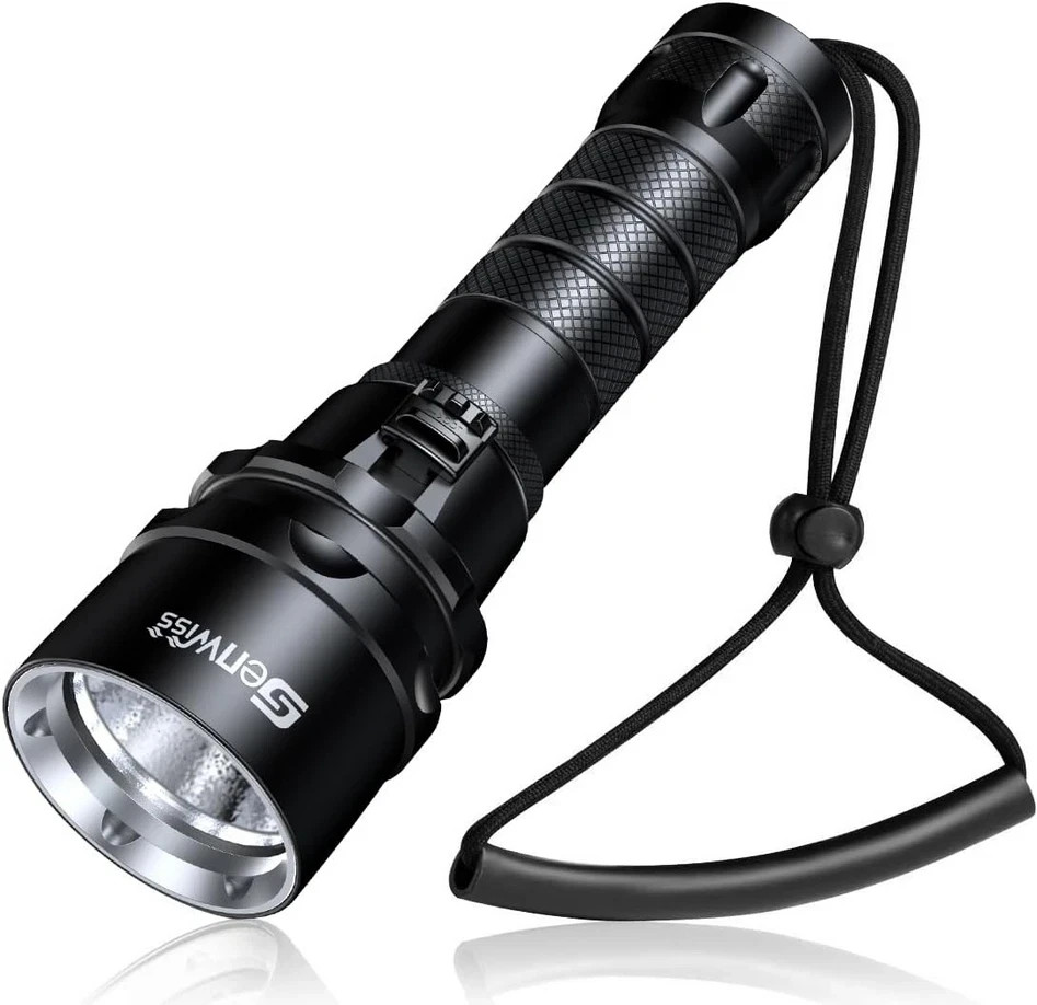 Genwiss Dive Light with lock function, Diving Flashlight Underwater Lights