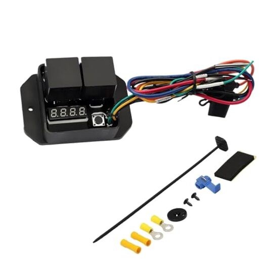 Digital Radiator Fans Controller Switch Kit，12V and 24V, Adjustable
