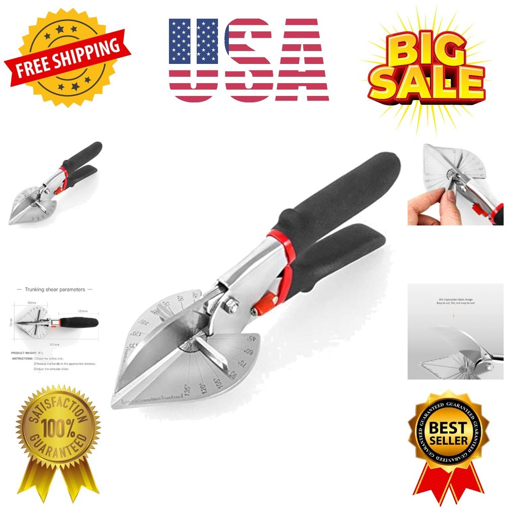 Multi Angle Miter Shear Cutter Hand Tools,45-135 Degree Adjustable Angle Scis...