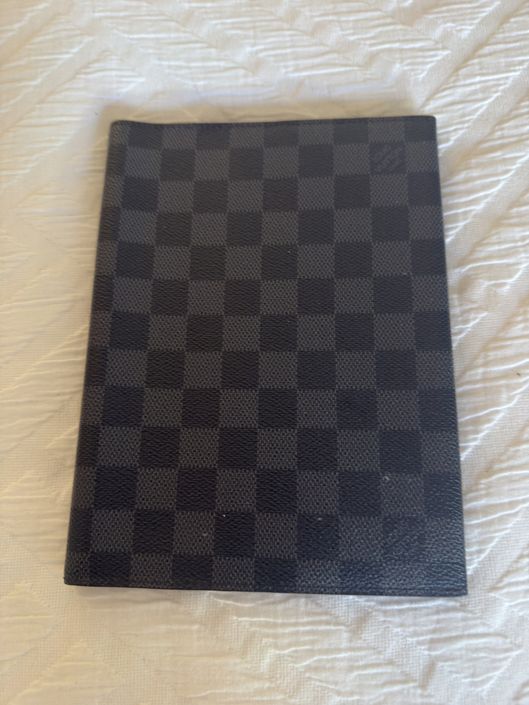 Authentic LOUIS VUITTON Agenda Bureau Notebook Cover Graphite