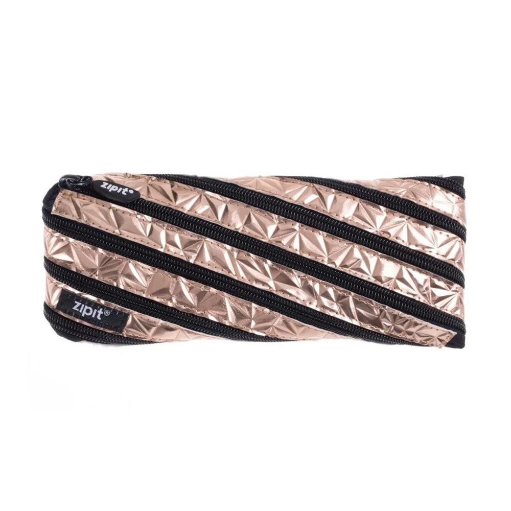 ZIPIT Metallic Rose Gold Pencil Case