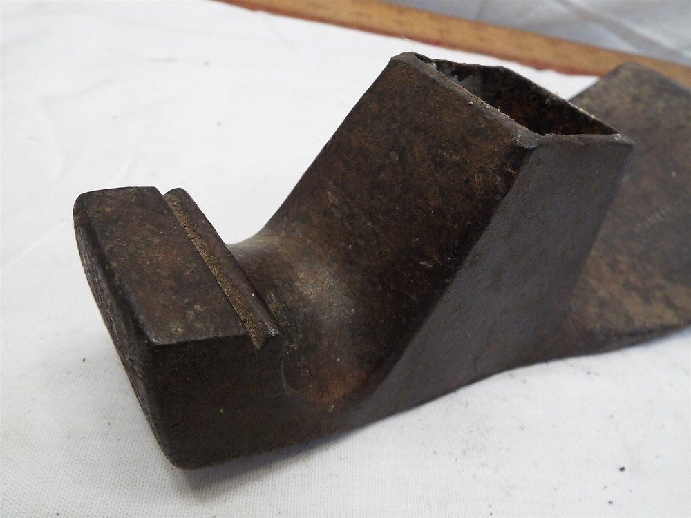 Antique Blacksmith Signed Shipwrights Lumber Adze Head Unique Poll Tool