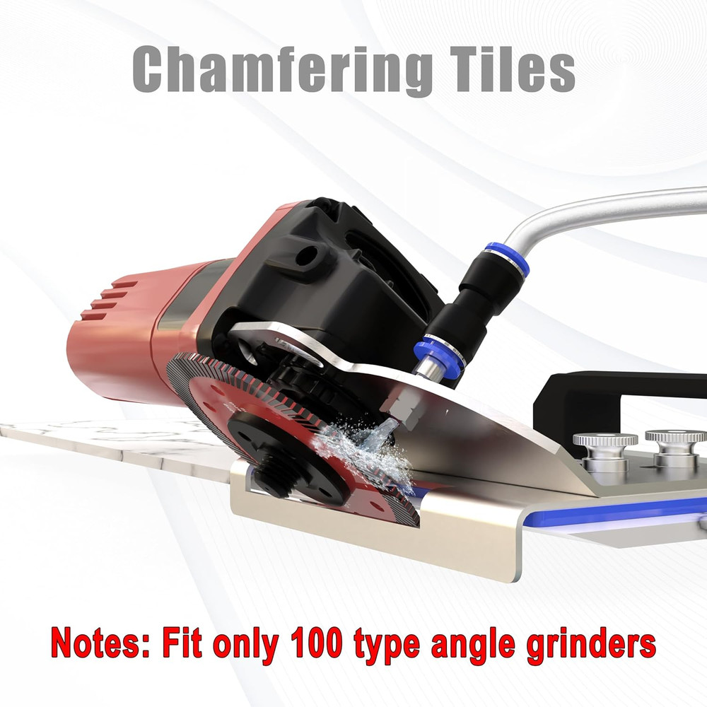 45 Degree Tile Chamfering Tool, Angle Grinder Stand for 45° Tile Cutting, Tile C
