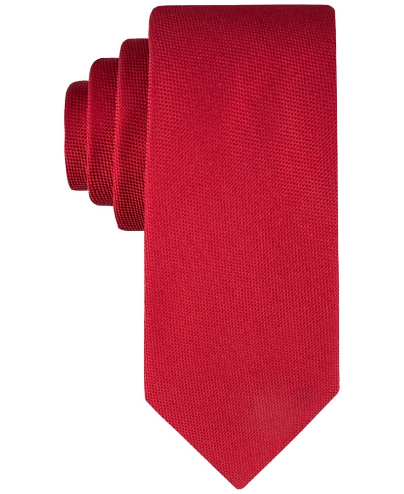 Tommy Hilfiger Men's Solid Red Necktie OS