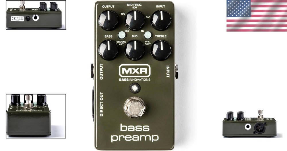 Versatile Bass Guitar Preamp with Input/Output Control & Compact Design