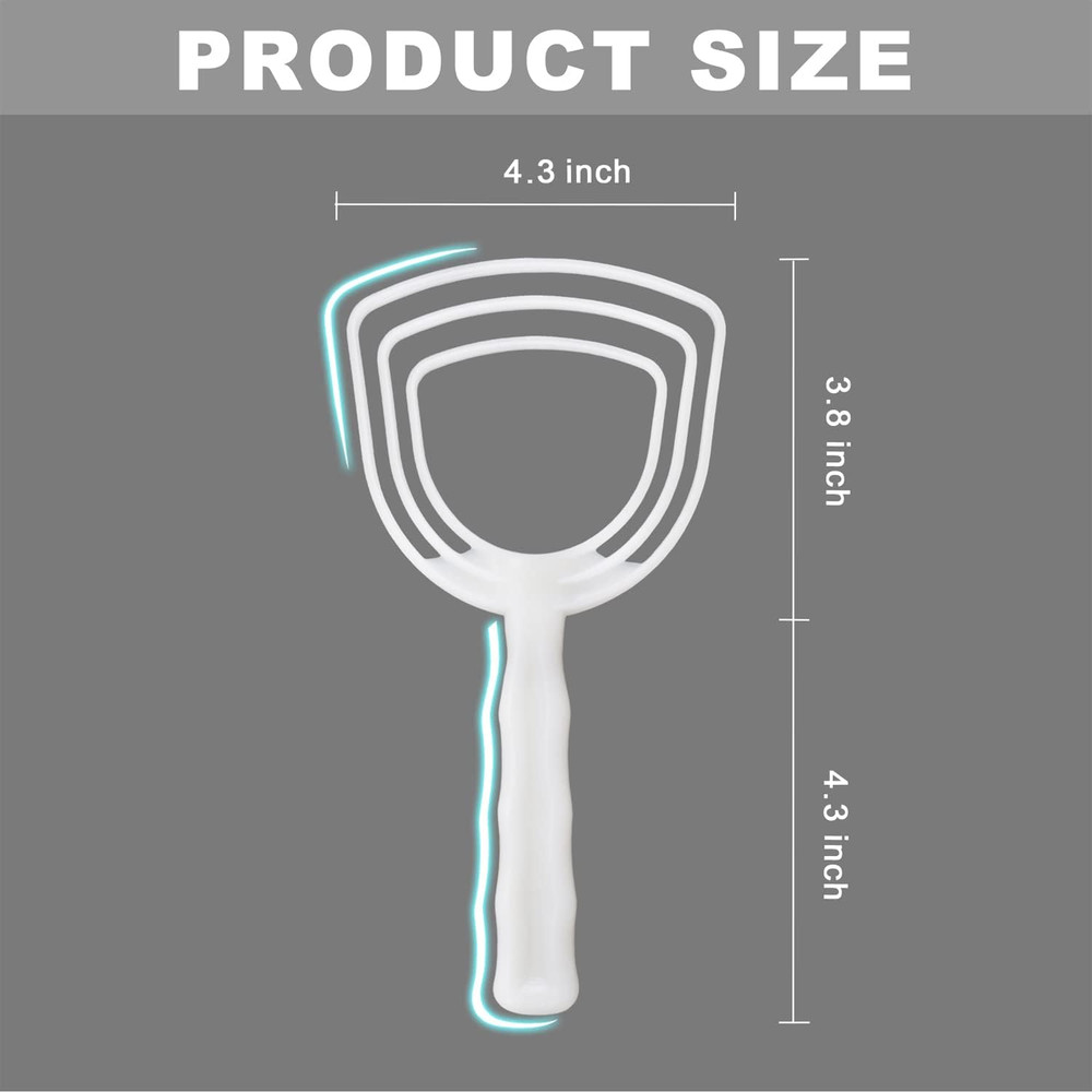 BOLEX Professional Bone Dust Scraper, Square Meat Scraper,White Poly Scraper Bon