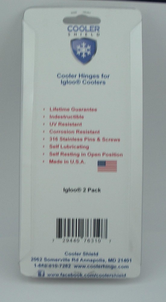 Cooler Shield 76310 Replacement Hinges for Igloo Coolers Ice Chest 2ct