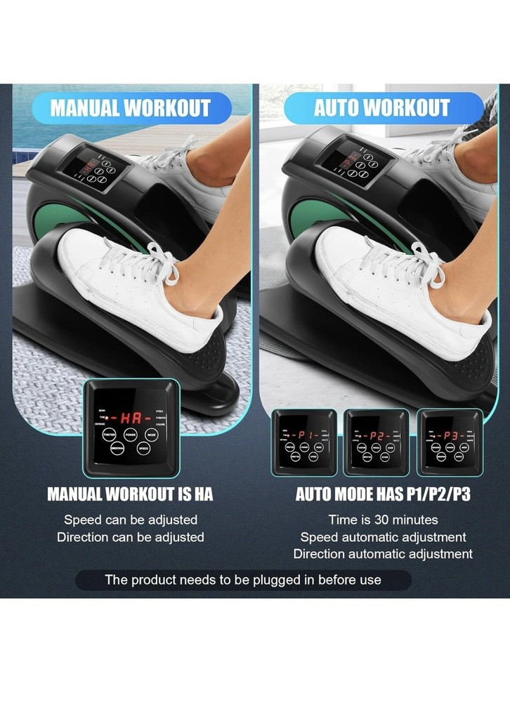 ANCHEER Under Desk Elliptical Machine Electric Seated Pedal Exerciser Mini